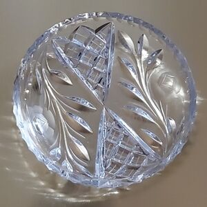ONLY SOLD IN BUNDLE With Other Items  5 3/4" Bohemian Cut Lead Crystal Dish